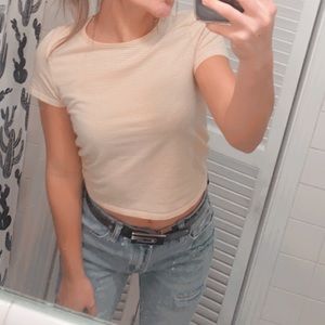 Yellow checkered crop top